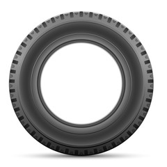 Auto tire isolated on white background
