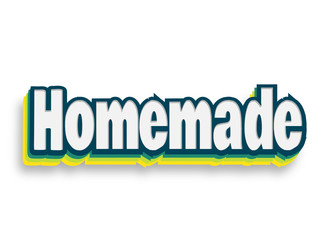 Homemade Text for Title or Headline. In 3D Fancy Fun and Futuristic style