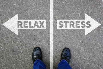 Stress stressed relax relaxed health businessman business concept problem