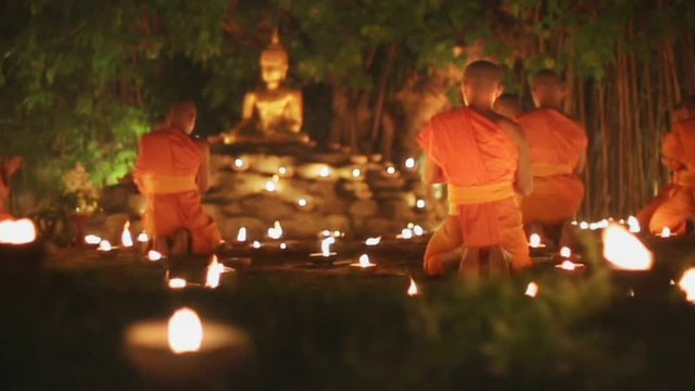 Asalha Bucha Day, Chiangmai, Thailand.