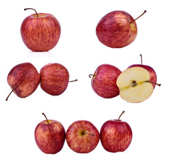 Fresh red apple isolated on white