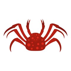 Red Alaska crab icon isolated