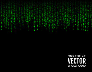 Abstract background festive comic vertical dash green lines on black background. Design element. Vector
