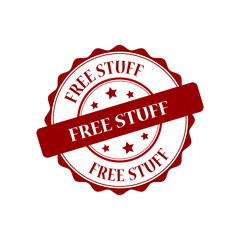 Free stuff red stamp illustration