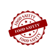 Food safety red stamp illustration