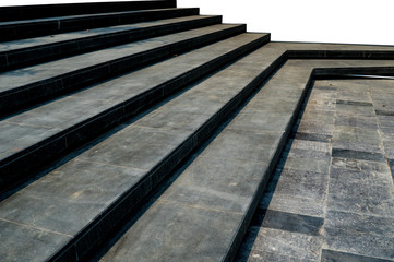 Black granite staircase