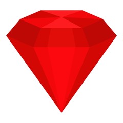 Ruby icon isolated