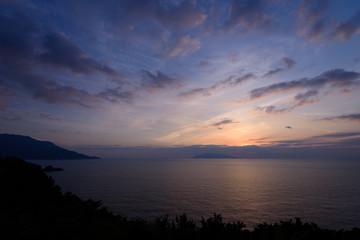 Obraz premium 鹿児島 屋久島の夕景
