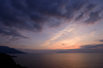 Fototapeta na wymiar 鹿児島　屋久島の夕景