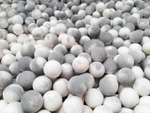 Ceramic balls after heat up