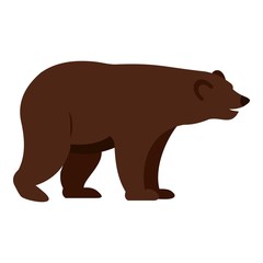 Grizzly bear icon isolated