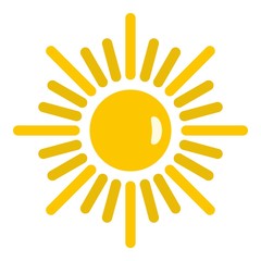 Sun icon isolated