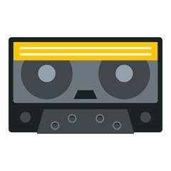 Retro cassette tape icon isolated