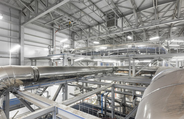 Pipeline system at under the roof of the chemical plant for the production of ammonium nitrate
