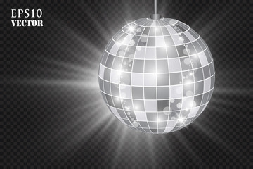 abstract background silver disco ball