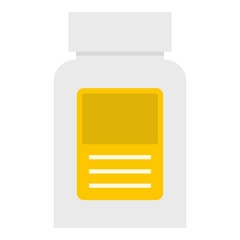 Pharmaceuticals bottle icon isolated