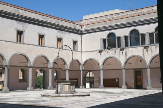 Il Chiostro, Palazzo Municipio, Randazzo, Sizilien, Italien