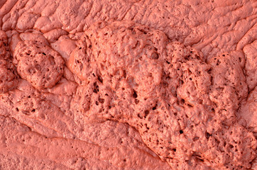 Sand bubbles caused by chemicals.