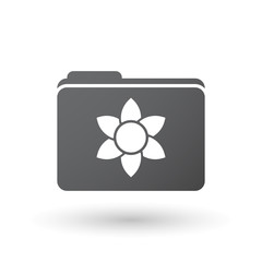 Isolated folder signal with  a lotus flower