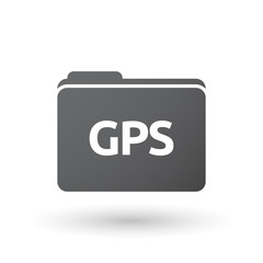 Isolated folder signal with  the Global Positioning System acronym GPS