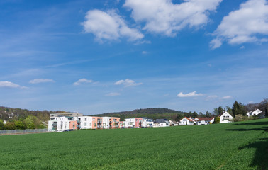 Neubausiedlung in Hessen, Marburg, Deutschland