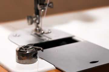 Woman's hobby, Sewing machine, thread, cloth