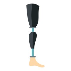 Prosthesis leg icon isolated
