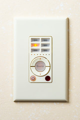 music control panel on the wall