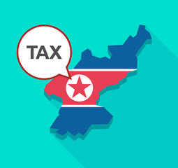 North Korea map with  the text TAX