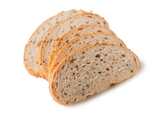 Bread with cereals seeds. isolated