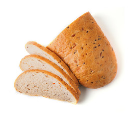 Bread with cereals seeds. isolated