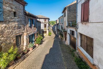 Fototapeta na wymiar Street view of Cordes-sur-Ciel, France.