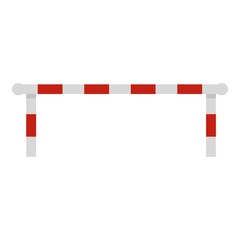 Striped barrier icon isolated