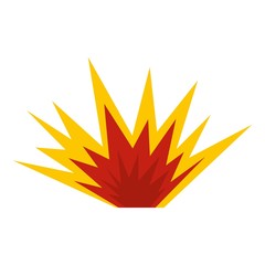 Nuclear explosion icon isolated
