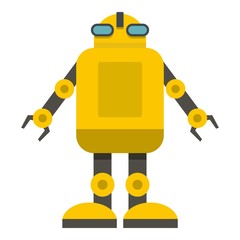Yellow machine icon isolated