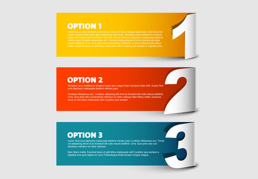 Three Section Numbered Infographic