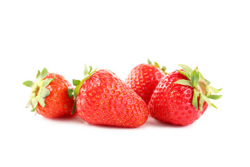 Fototapeta na wymiar Strawberries isolated on a white background