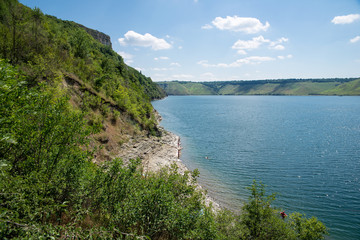 Obraz premium beautiful view of the river Dniester in Bakota