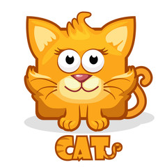 cute cartoon square cat