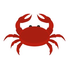 Red crab icon isolated