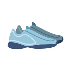 Sneakers, sport shoes isolated on white background. footwear for sport and casual look vector illustration.