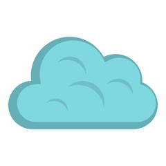 Big cloud icon isolated