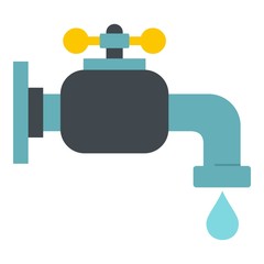 Water tap icon isolated