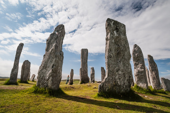Steinkreis von Callanish auf der Isle of Lewis, &Auml;u&szlig;ere Hebriden, Schottland