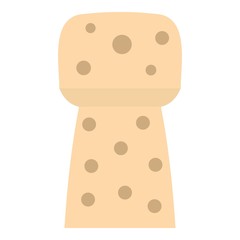Wine wooden cork icon isolated