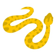 Yellow spotted snake icon isolated