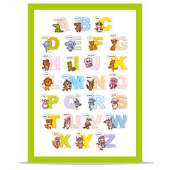 Poster ABC ZOO Alphabet Letters