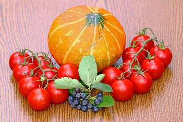 Pumpkin and tomatoes