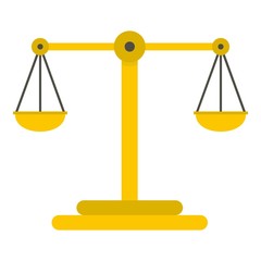 Scales of justice icon isolated
