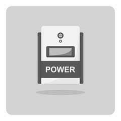 Vector of flat icon, Uninterruptible power supply (UPS) on isolated background